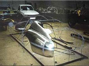 Aston Marin Zagato recreated in an aluminum body.